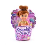عروسک کاپ کیکی Sparkle Girlz مدل Ballerina (با لباس طلایی و موی قهوه‌ای), image