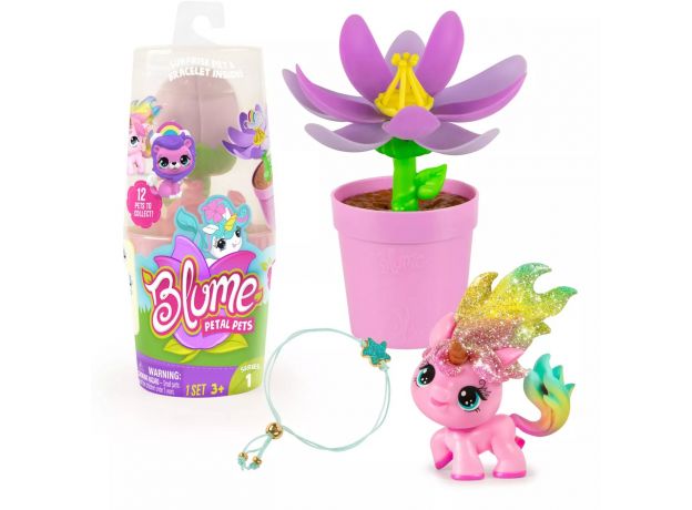 عروسک گلدونی پتال پت سورپرایزی Blume سری 1 (گل بنفش), image