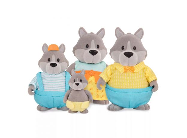 خانواده 4 نفری گرگ های Li'l Woodzeez مدل Graypaws, image