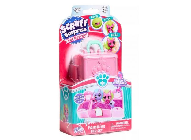 ست بازی گربه های عروسکی اسکراف سورپرایز Scruff Surprise مدل Vet Rescue (صورتی), image