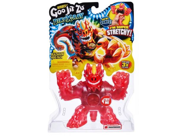 عروسک فشاری گو جیت زو Goo Jit Zu سری Dino X-Ray مدل Blazagon, image