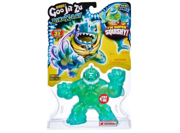 عروسک فشاری گو جیت زو Goo Jit Zu سری Dino X-Ray مدل Thrash, image