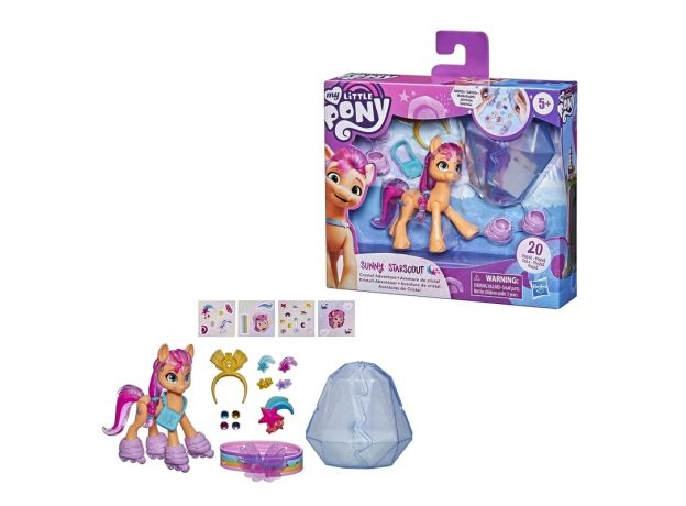عروسک مای لیتل پونی Crystal Adventure همراه با 20 سورپرایز مدل Sunny Starscout, image