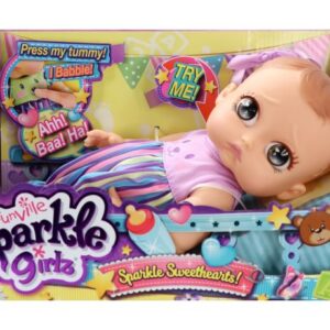عروسک نوزاد 30 سانتی Sparkle Girlz (با لباس بنفش)