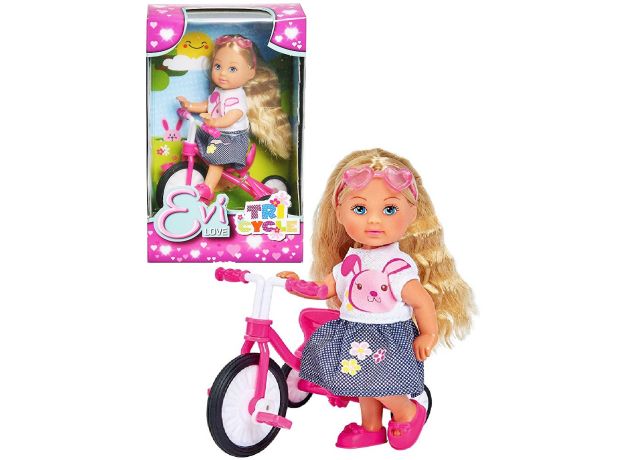 عروسک 12 سانتی Evi Love به همراه سه چرخه, image