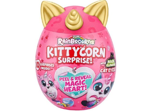 عروسک سورپرایزی رینبوکورنز RainBocoRns سری Kittycorn با شاخ و گوش طلایی, تنوع: 9259SQ1-Gold, image