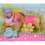 ست عروسک و اسب کرم Evi Pony, تنوع: 105737464-Pony Cream, image 4