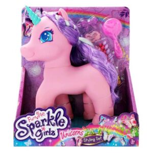 عروسک یونیکورن Sparkle Girlz (صورتی)