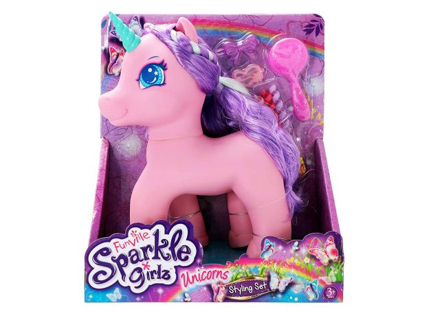 عروسک یونیکورن Sparkle Girlz (صورتی), image
