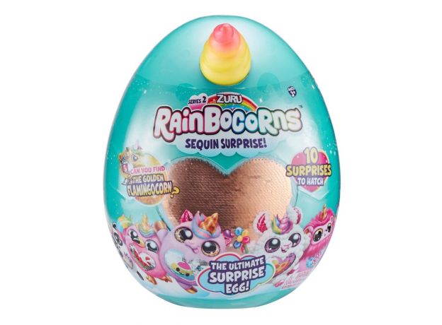 عروسک شانسی رینبوکورنز RainBocoRns (10 سورپرایز) با قلب مسی و شاخ زرد, image
