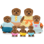 خانواده 7 نفری سگ های Li'l Woodzeez مدل Wagadoodle, image