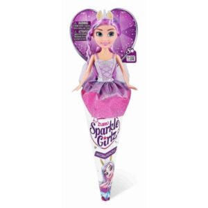 عروسک قیفی یونیکورن Sparkle Girlz مدل Unicorn Princess با موی بنفش