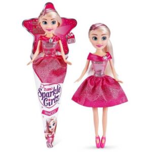عروسک قیفی پرنسسی Sparkle Girlz مدل Princess با لباس سرخابی