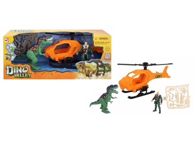 ست بازی شکارچیان دایناسور Dino Valley مدل Tracker Helicopter, image