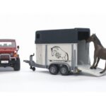 ماشین Jeep Wrangler به همراه کابین اسب برودر Bruder, image