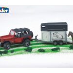 ماشین Jeep Wrangler به همراه کابین اسب برودر Bruder, image 3