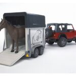 ماشین Jeep Wrangler به همراه کابین اسب برودر Bruder, image 2