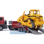 تریلی Scania به همراه بولدوزر CAT برودر Bruder, image 2