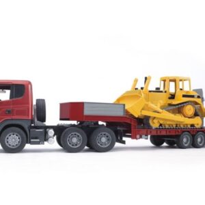 تریلی Scania به همراه بولدوزر CAT برودر Bruder, image