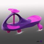 سهچرخه لوپ کار با چرخهای چراغ دار مدل بنفش صورتی, image 3