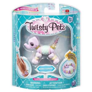 پک تکی دستبند درخشان Twisty Petz مدل Marble Elephant