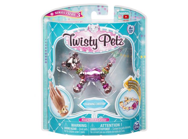 پک تکی دستبند درخشان Twisty Petz مدل charming Cheetah, image