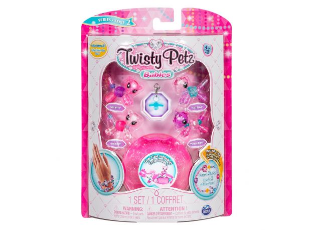 پک 4 تایی دستبندهای درخشان Twisty Petz مدل Kitty & Pony, image