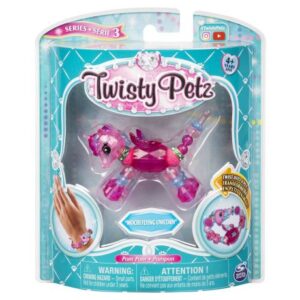 پک تکی دستبند درخشان Twisty Petz مدل Mochi Flying Unicorn