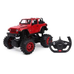 ماشین کنترلی آفرودی Jeep Wrangler JL قرمز راستار با مقیاس 1:14