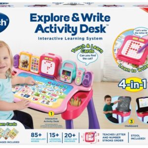 میز و صندلی 4 حالته موزیکال صورتی Vtech