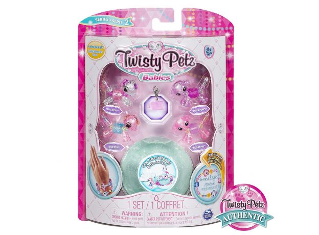 پک 4 تایی دستبندهای درخشان Twisty Petz مدل Pony & Puppy, image