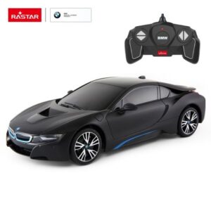 ماشین کنترلی ب ام و I8 مشکی مات راستار با مقیاس 1:18