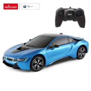 ماشین کنترلی ب ام و I8 آبی راستار با مقیاس 1:18