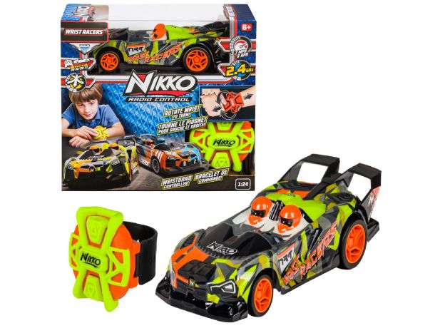 ماشین کنترلی Wrist Racersمدل سبز با مقیاس 1:24, تنوع: 10290-Wrist Racers Green, image