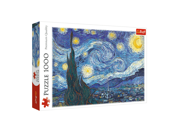 پازل 1000 تکه ترفل مدل شب پر ستاره اثر ون گوگ, image