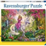 پازل 100 تکه راونزبرگر مدل پرنسس سوار بر یونیکورن, image