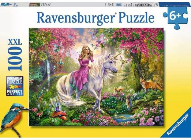 پازل 100 تکه راونزبرگر مدل پرنسس سوار بر یونیکورن, image