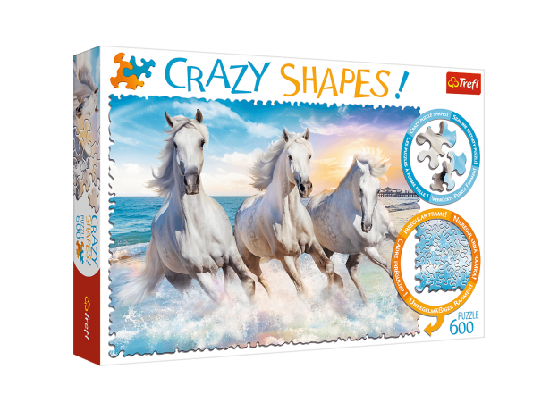 پازل 600 تکه ترفل مدل تاخت و تاز در میان موج (Crazy Shapes), image