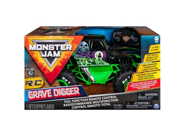 ماشین کنترلی Monster Jam مدل Grave Digger با مقیاس 1:15, image