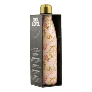 قمقمه آلومینیومی 500 میلی لیتری Cool Level مدل Golden Flowers, image
