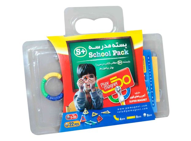ست بازی مگنتی پلی مگنت مدل بسته مدرسه, image