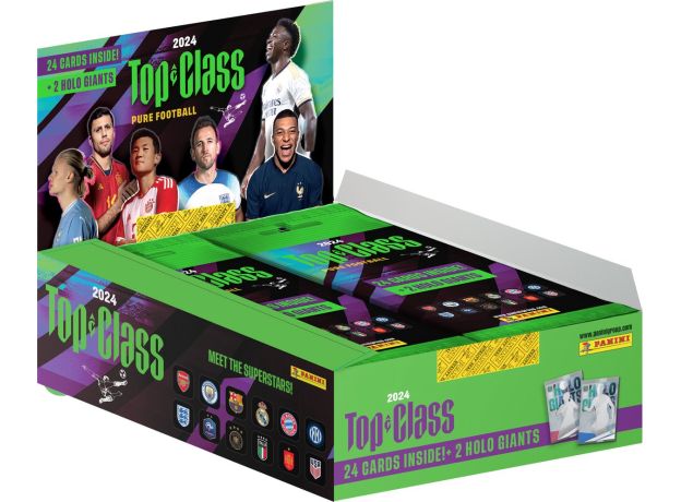 باکس کامل شامل 10 پک 26 تایی FAT PACK کارت فوتبالی Top Class 2024 ایتالیایی Panini, image