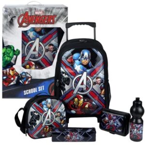 ست 5 در 1 کوله پشتی چرخدار 46 سانتی Avengers