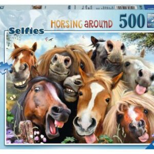 پازل 500 تکه راونزبرگر مدل سلفی اسب های خندان, image