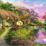 پازل 500 تکه راونزبرگر مدل کلبه روستایی در کنار برکه, image 2