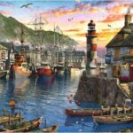 پازل 500 تکه راونزبرگر مدل طلوع خورشید در بندر, image 2