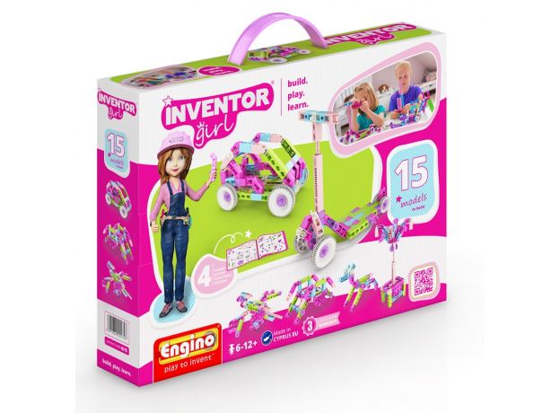 بلاک ساختنی Engino اینونتور دخترانه مدل 15 در 1, image