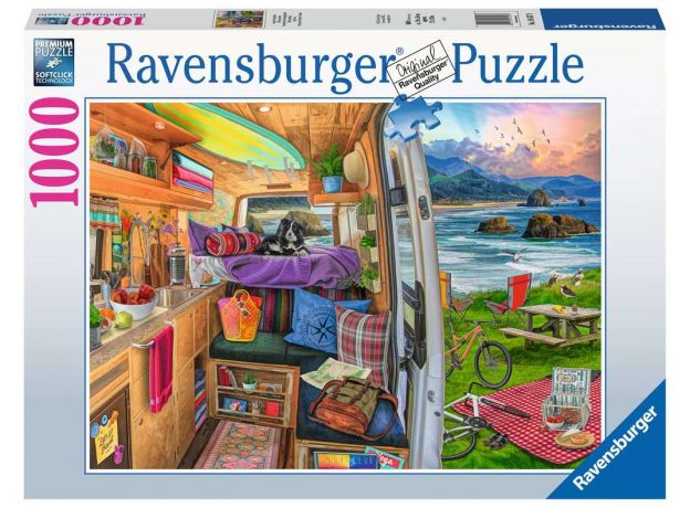 پازل 1000 تکه راونزبرگر مدل کمپینگ در کنار دریا, image