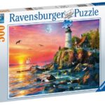 پازل 500 تکه راونزبرگر مدل فانوس دریایی در غروب خورشید, image 3