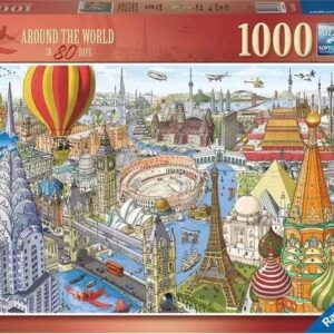 پازل 1000 تکه راونزبرگر مدل دور دنیا در 80 روز, image